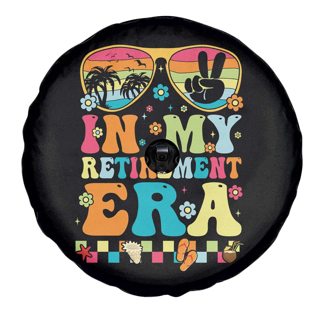 Retired Est 2025 Spare Tire Cover In My Retirement Era Groovy Summer Vibes