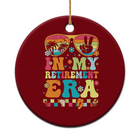 Retired Est 2025 Ceramic Ornament In My Retirement Era Groovy Summer Vibes - Wonder Print Shop