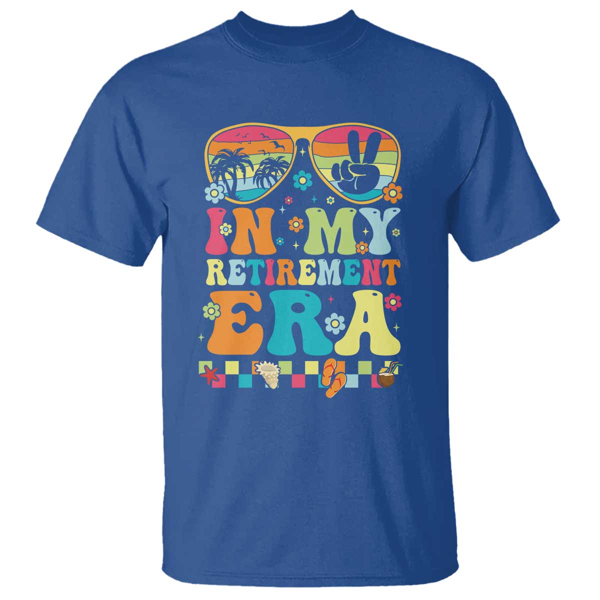 Retired Est 2025 T Shirt In My Retirement Era Groovy Summer Vibes