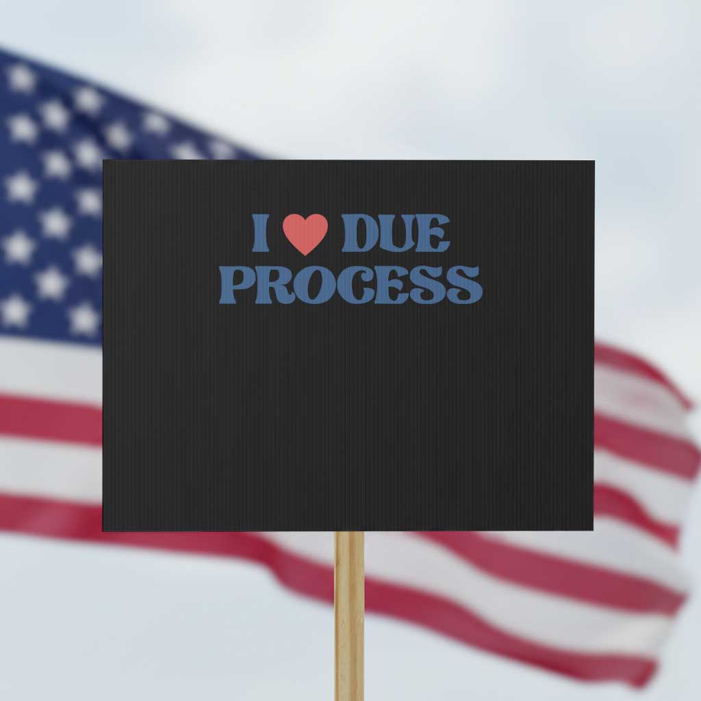 I Love Due Process Protest Sign Pro Immigration Immigrants Feed America - Wonder Print Shop