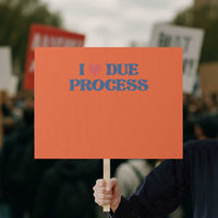 I Love Due Process Protest Sign Pro Immigration Immigrants Feed America - Wonder Print Shop