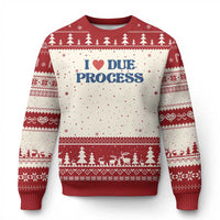 I Love Due Process Ugly Christmas Sweater Pro Immigration Immigrants Feed America - Wonder Print Shop