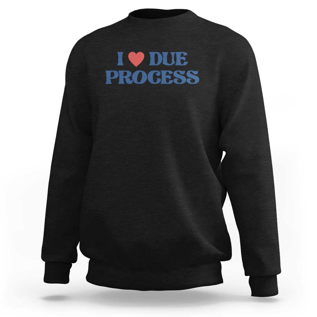 I Love Due Process Sweatshirt Pro Immigration Immigrants Feed America