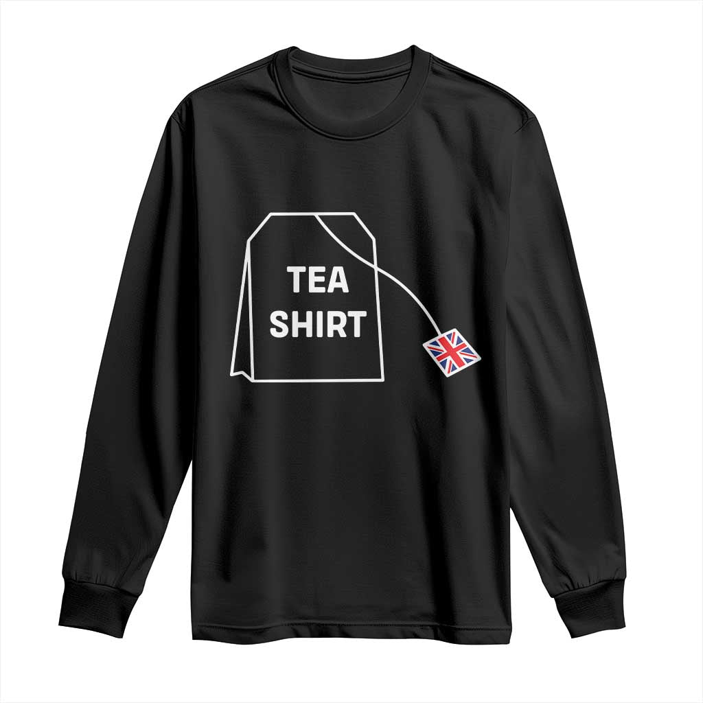 I Love English Tea UK Flag Long Sleeve Shirt Vintage British Humor