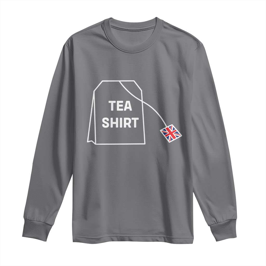 I Love English Tea UK Flag Long Sleeve Shirt Vintage British Humor