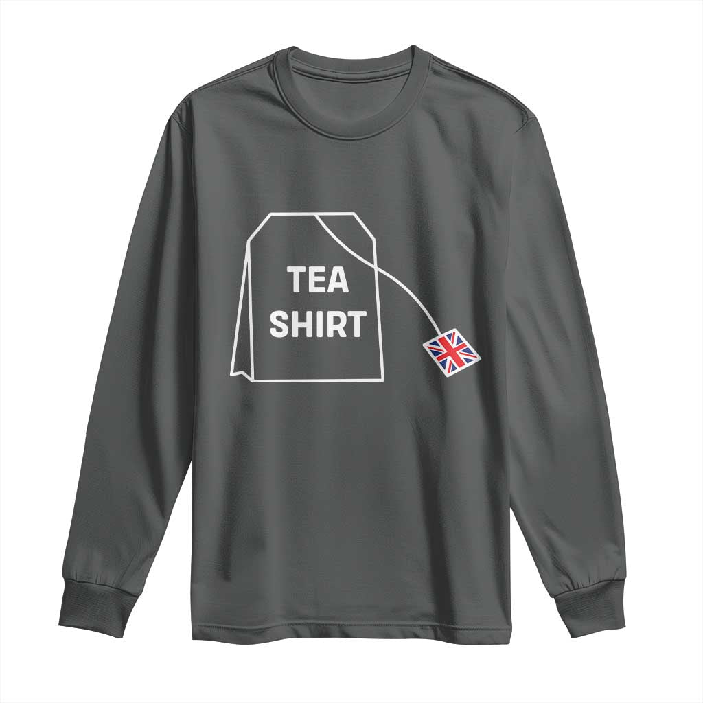I Love English Tea UK Flag Long Sleeve Shirt Vintage British Humor