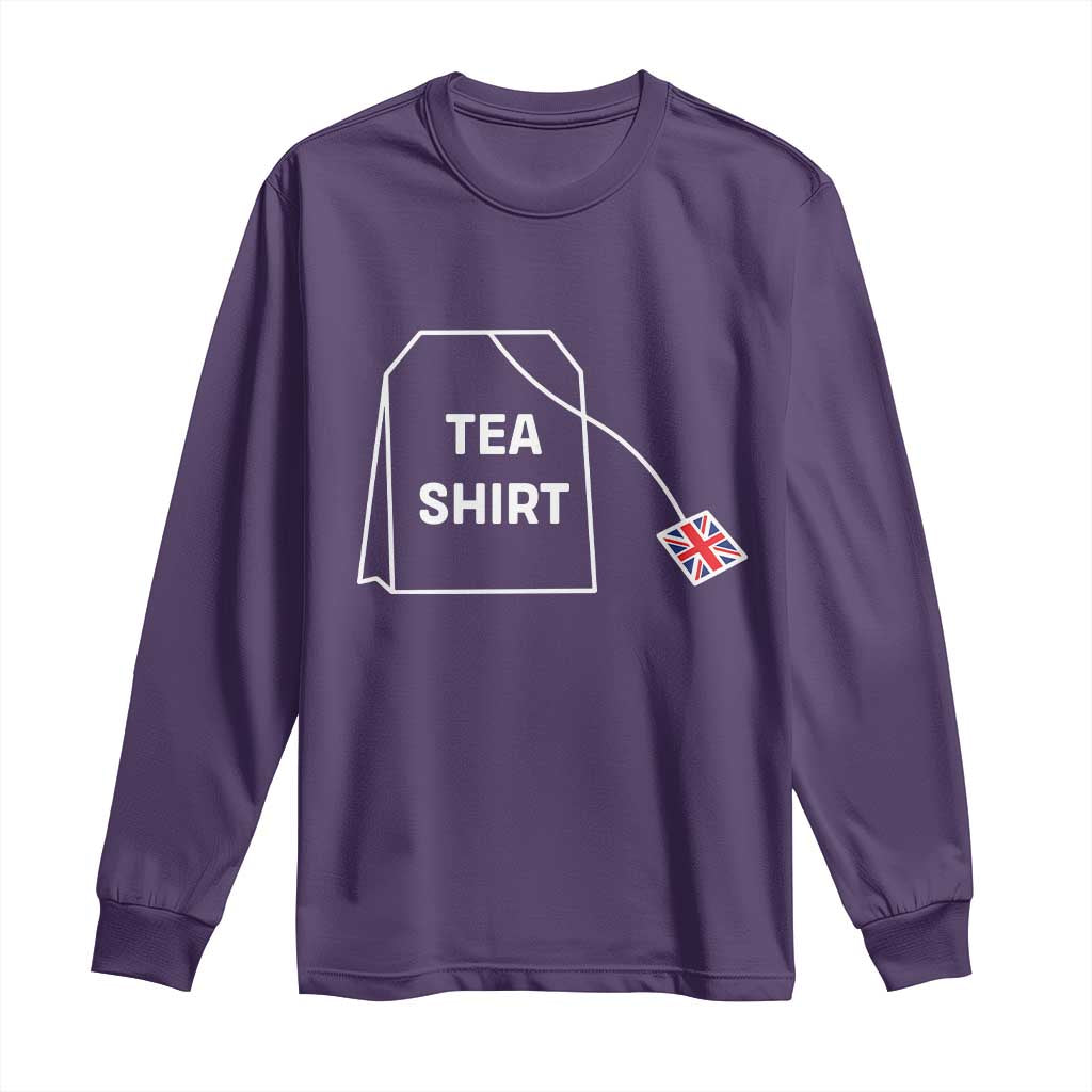 I Love English Tea UK Flag Long Sleeve Shirt Vintage British Humor