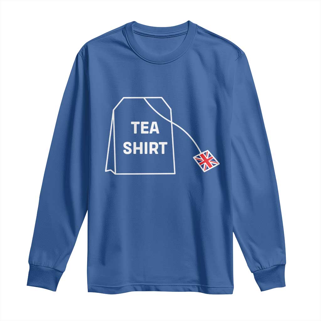 I Love English Tea UK Flag Long Sleeve Shirt Vintage British Humor