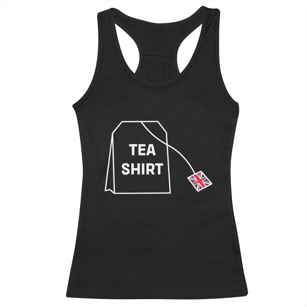 I Love English Tea UK Flag Racerback Tank Top Vintage British Humor