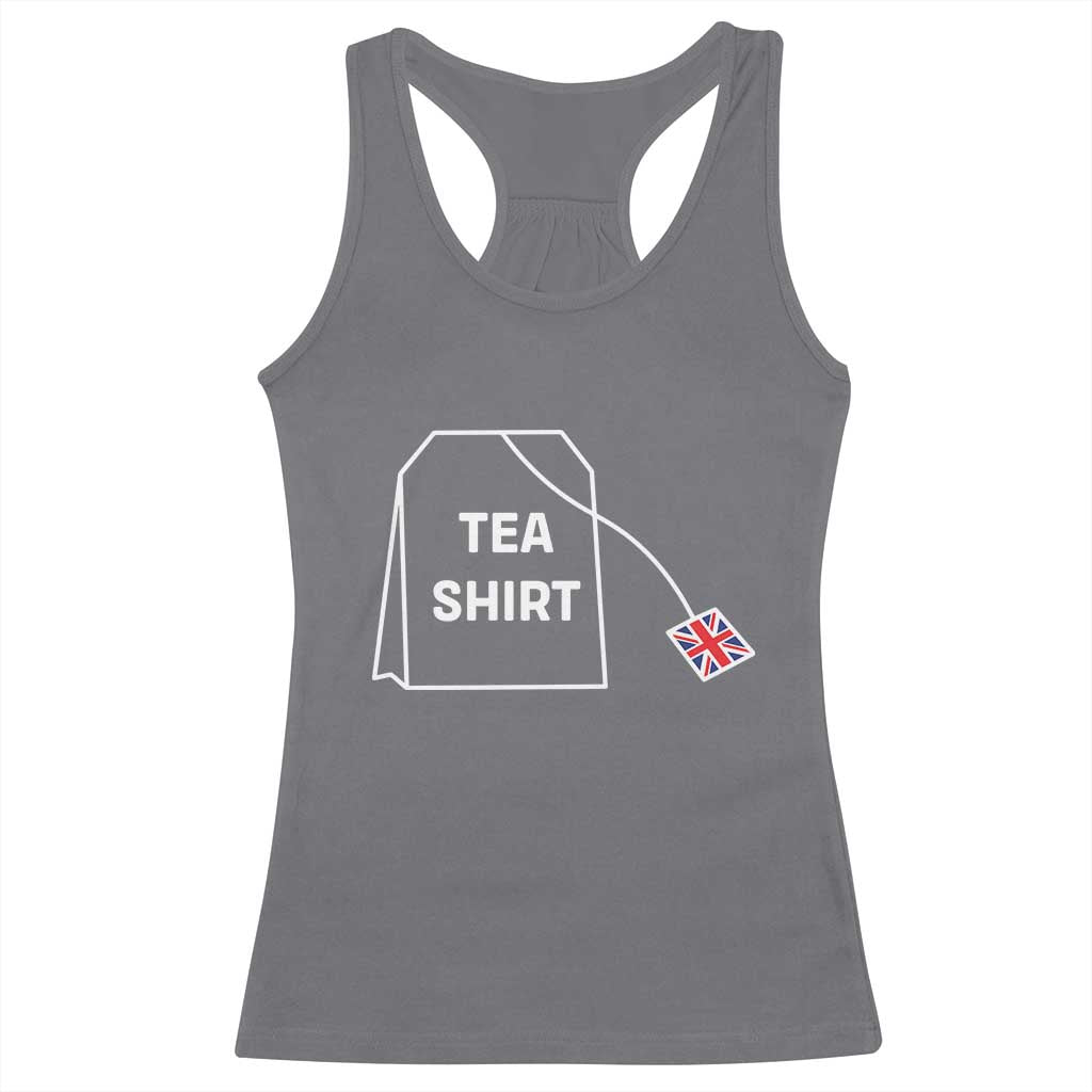 I Love English Tea UK Flag Racerback Tank Top Vintage British Humor
