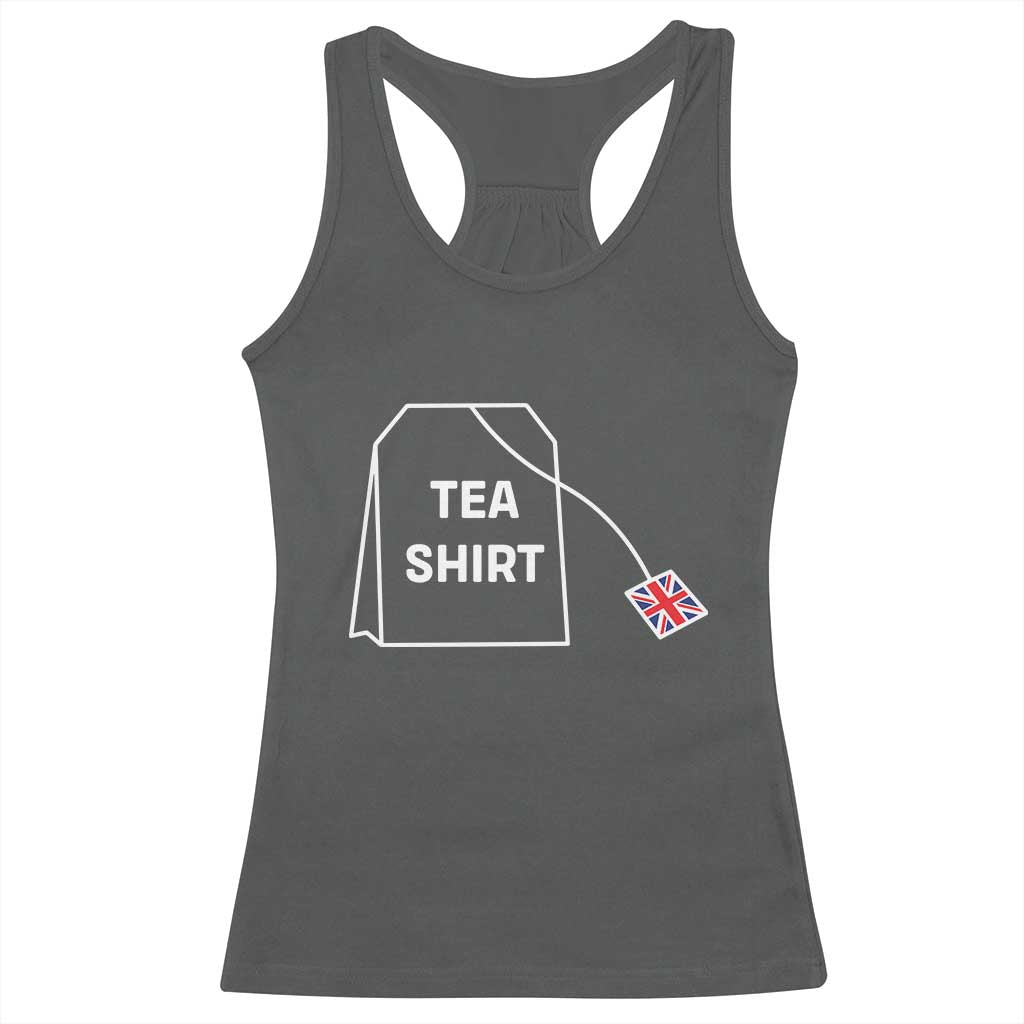 I Love English Tea UK Flag Racerback Tank Top Vintage British Humor