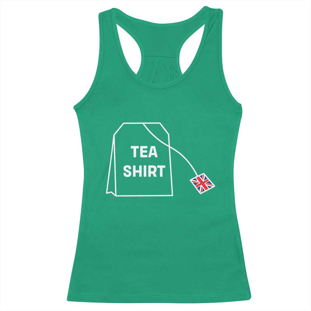 I Love English Tea UK Flag Racerback Tank Top Vintage British Humor