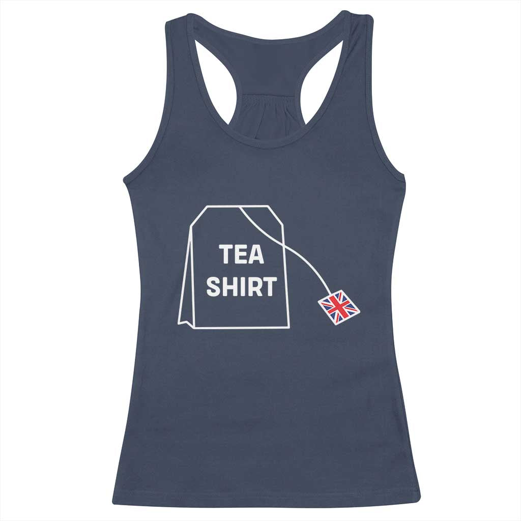 I Love English Tea UK Flag Racerback Tank Top Vintage British Humor