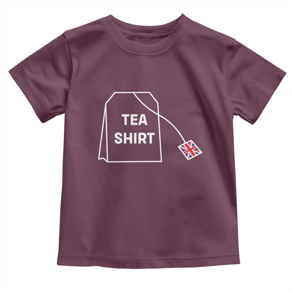 I Love English Tea UK Flag Toddler T Shirt Vintage British Humor
