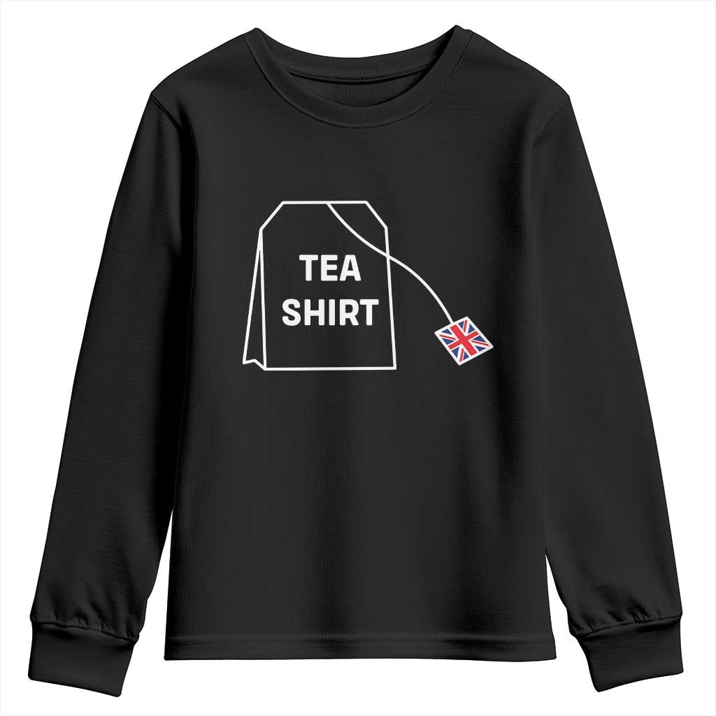 I Love English Tea UK Flag Youth Sweatshirt Vintage British Humor