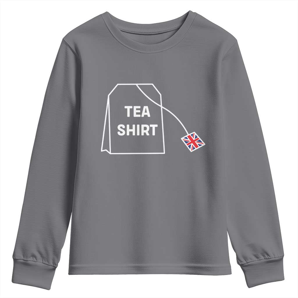 I Love English Tea UK Flag Youth Sweatshirt Vintage British Humor