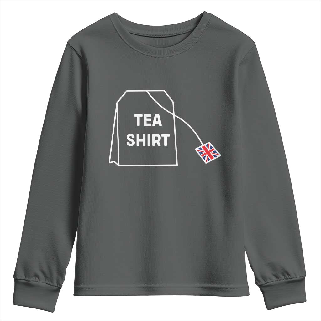 I Love English Tea UK Flag Youth Sweatshirt Vintage British Humor