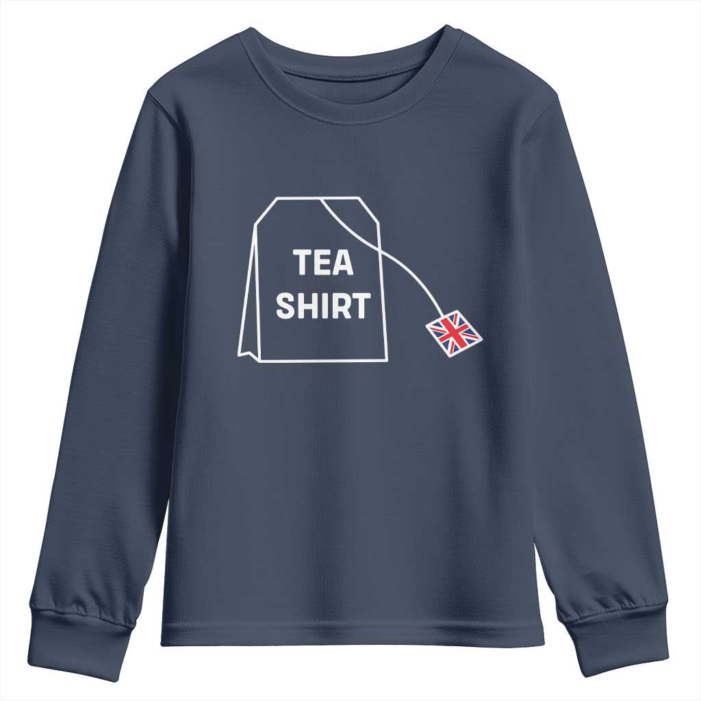 I Love English Tea UK Flag Youth Sweatshirt Vintage British Humor
