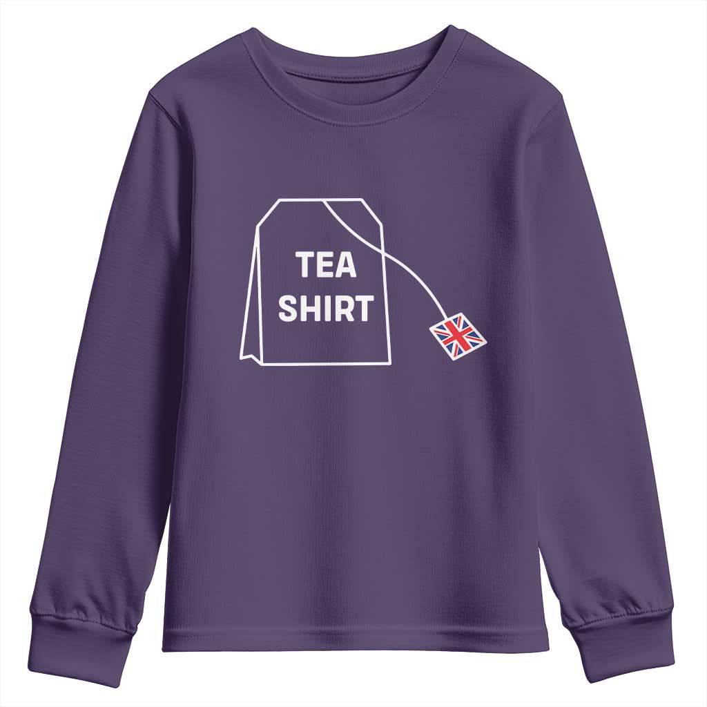 I Love English Tea UK Flag Youth Sweatshirt Vintage British Humor