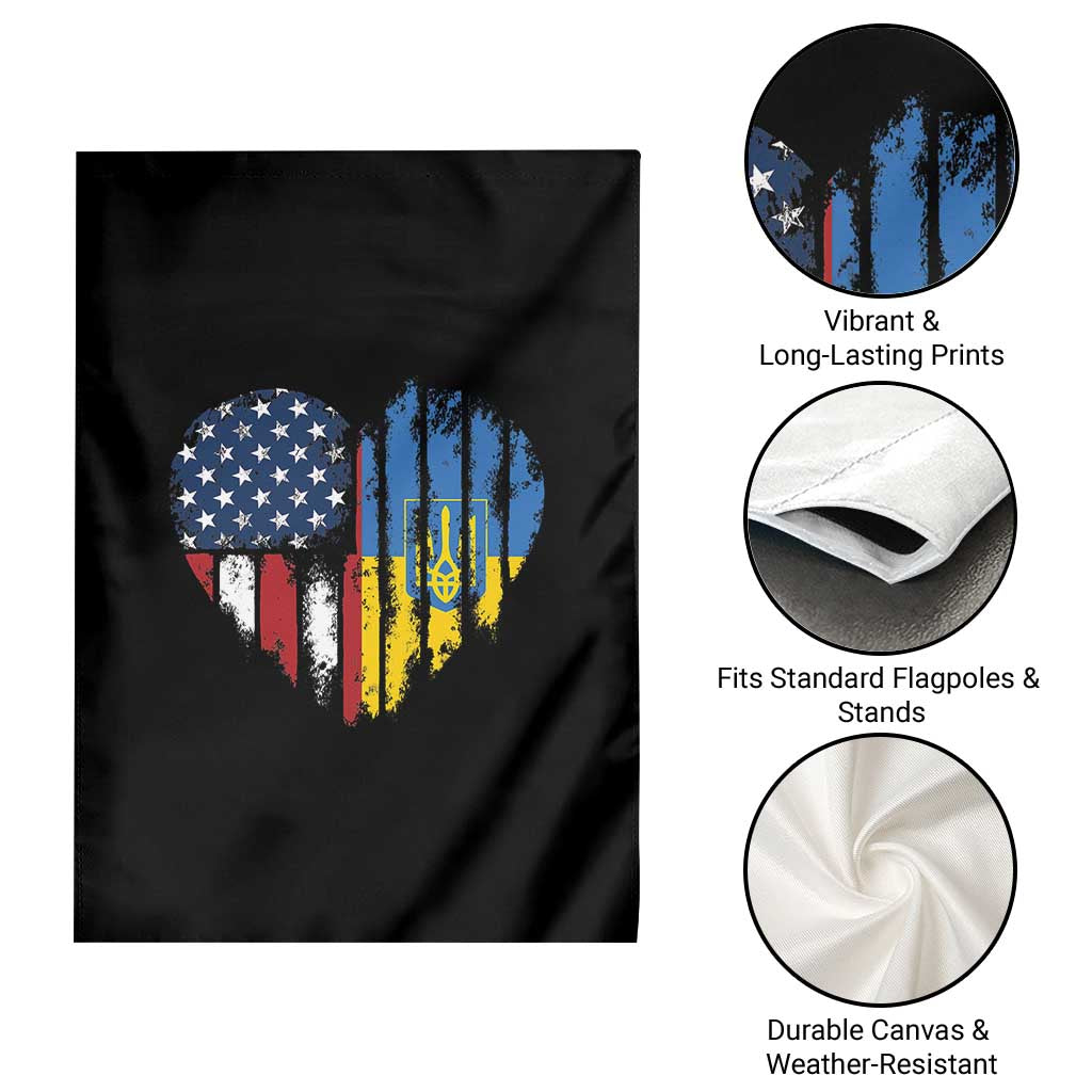 Support Ukraine Garden Flag Stand With Ukraine American Ukrainian Flag