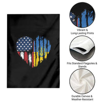 Support Ukraine Garden Flag Stand With Ukraine American Ukrainian Flag