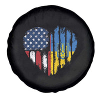 Support Ukraine Spare Tire Cover Stand With Ukraine American Ukrainian Flag