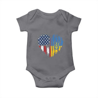 Support Ukraine Baby Onesie Stand With Ukraine American Ukrainian Flag
