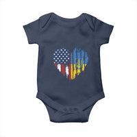 Support Ukraine Baby Onesie Stand With Ukraine American Ukrainian Flag