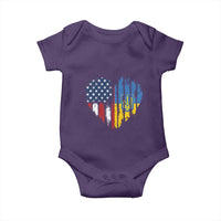Support Ukraine Baby Onesie Stand With Ukraine American Ukrainian Flag