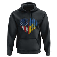 Support Ukraine Hoodie Stand With Ukraine American Ukrainian Flag