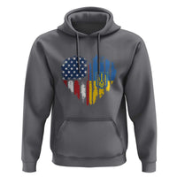 Support Ukraine Hoodie Stand With Ukraine American Ukrainian Flag