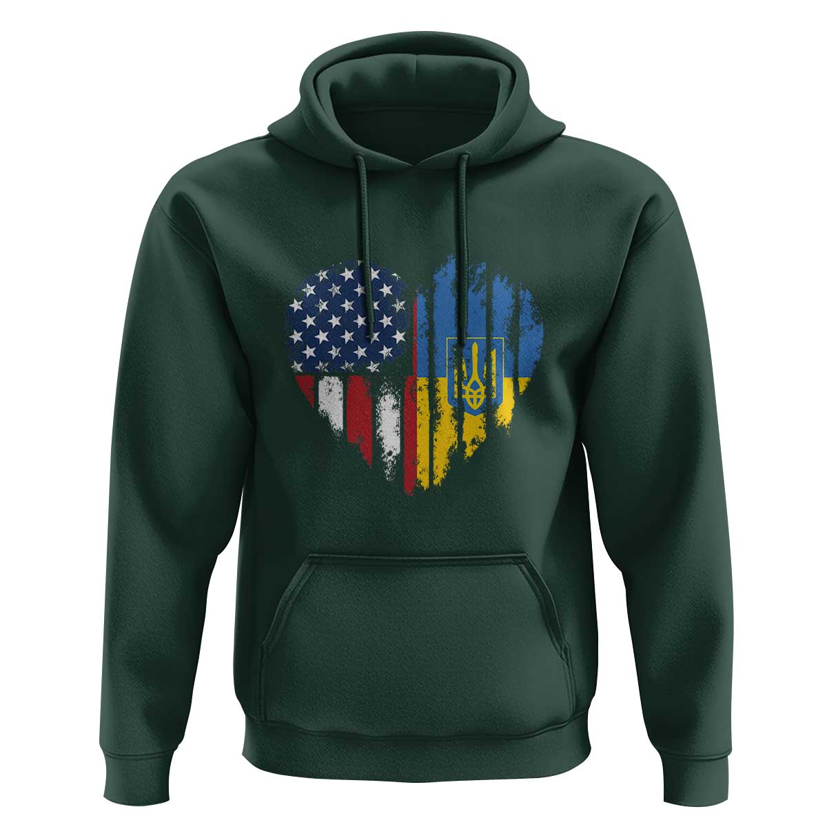 Support Ukraine Hoodie Stand With Ukraine American Ukrainian Flag