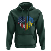 Support Ukraine Hoodie Stand With Ukraine American Ukrainian Flag