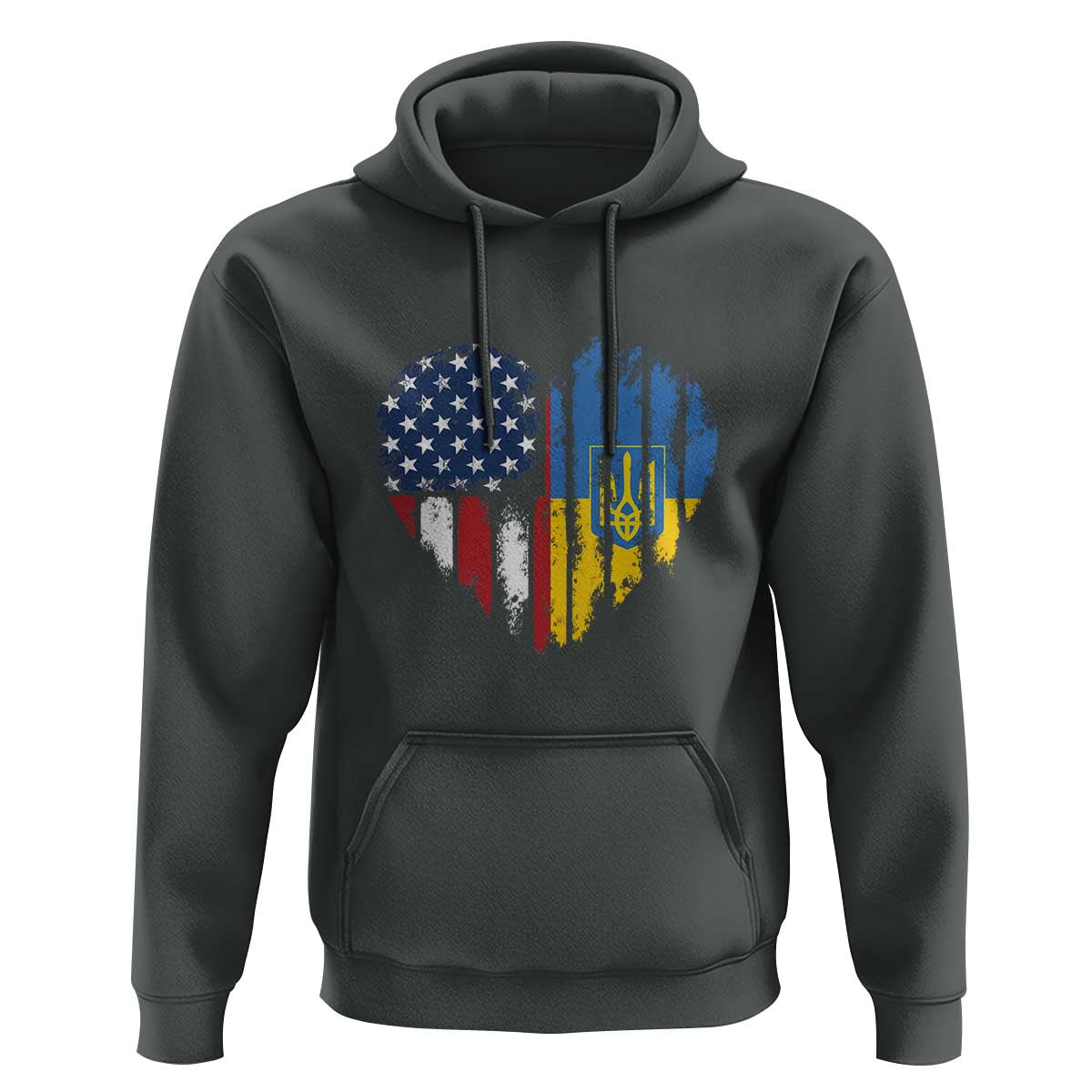 Support Ukraine Hoodie Stand With Ukraine American Ukrainian Flag