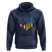 Support Ukraine Hoodie Stand With Ukraine American Ukrainian Flag