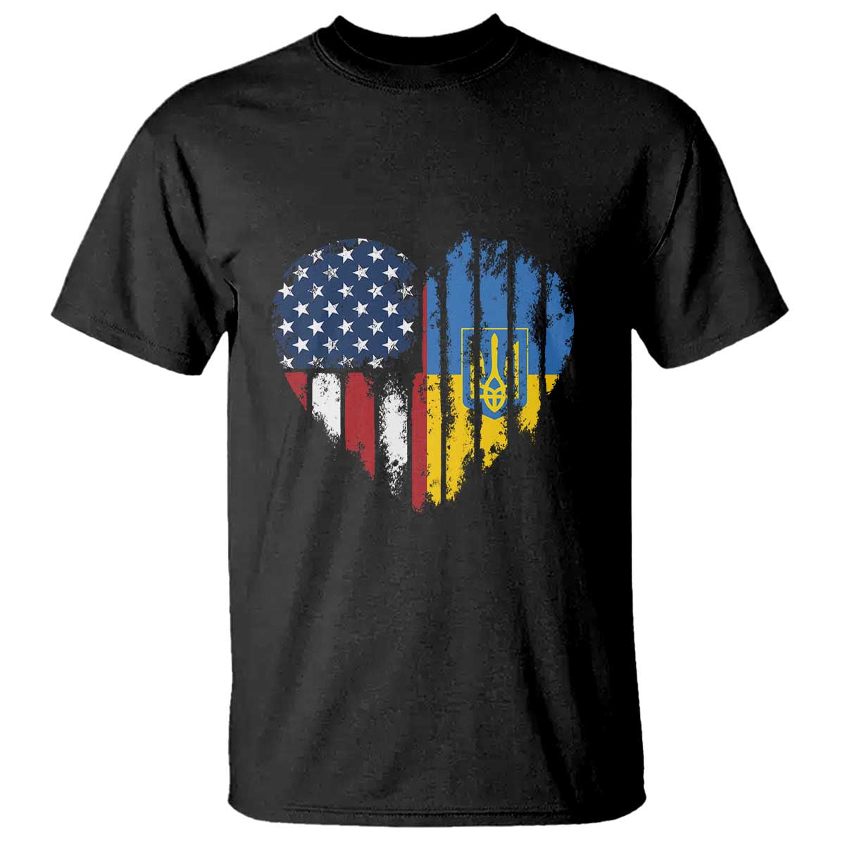 Support Ukraine T Shirt Stand With Ukraine American Ukrainian Flag