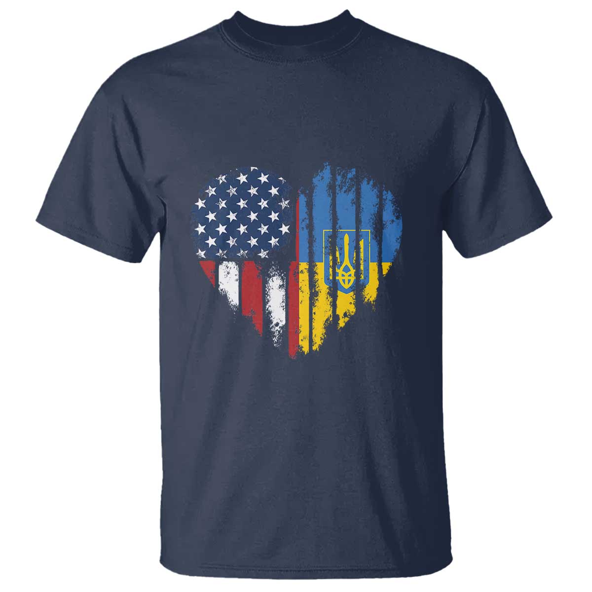 Support Ukraine T Shirt Stand With Ukraine American Ukrainian Flag