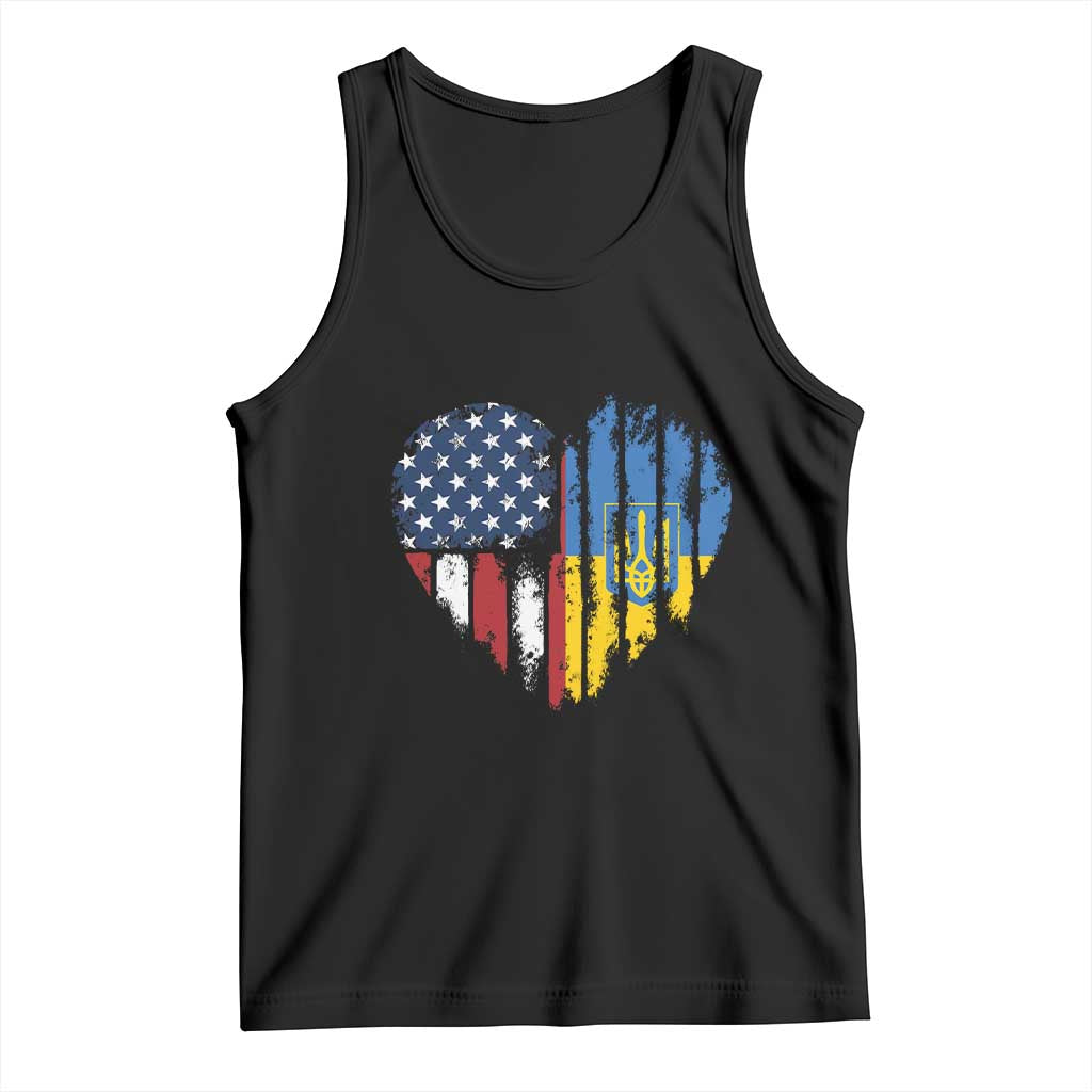 Support Ukraine Tank Top Stand With Ukraine American Ukrainian Flag