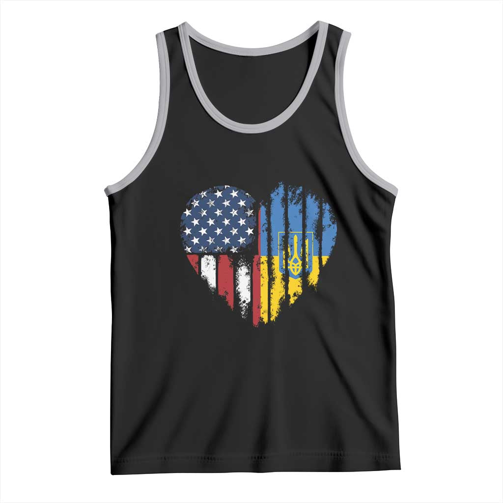 Support Ukraine Tank Top Stand With Ukraine American Ukrainian Flag