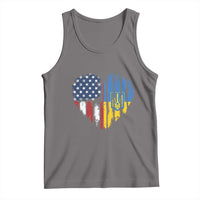 Support Ukraine Tank Top Stand With Ukraine American Ukrainian Flag