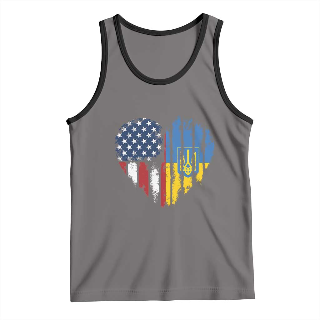 Support Ukraine Tank Top Stand With Ukraine American Ukrainian Flag