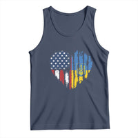 Support Ukraine Tank Top Stand With Ukraine American Ukrainian Flag