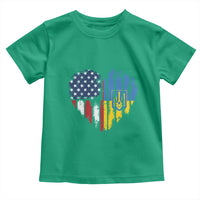 Support Ukraine Toddler T Shirt Stand With Ukraine American Ukrainian Flag