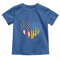 Support Ukraine Toddler T Shirt Stand With Ukraine American Ukrainian Flag