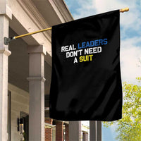 Support Ukraine Garden Flag Real Leaders Dont Need Suits
