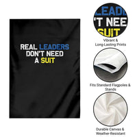 Support Ukraine Garden Flag Real Leaders Dont Need Suits