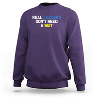 Support Ukraine Sweatshirt Real Leaders Dont Need Suits