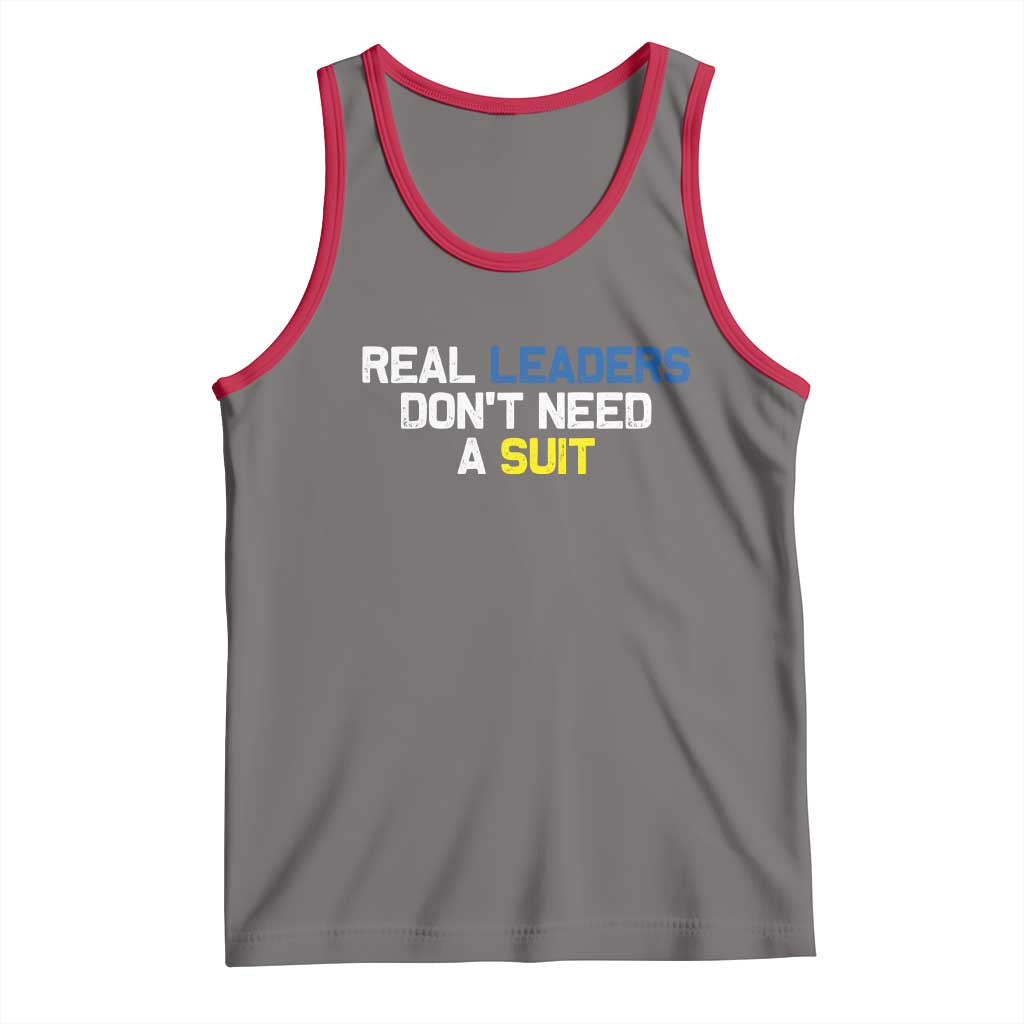 Support Ukraine Tank Top Real Leaders Dont Need Suits