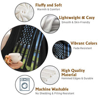 American Flag Golf Throw Blanket Golfer Funny Golf Club Golfing