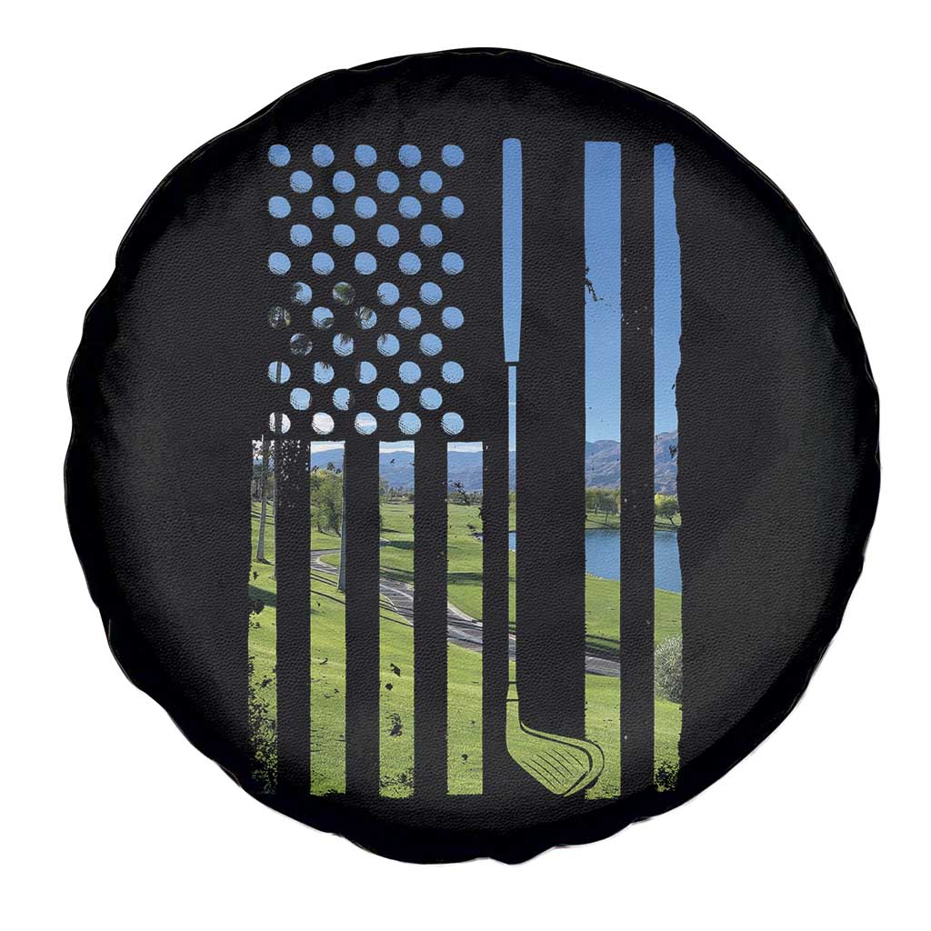 American Flag Golf Spare Tire Cover Golfer Funny Golf Club Golfing